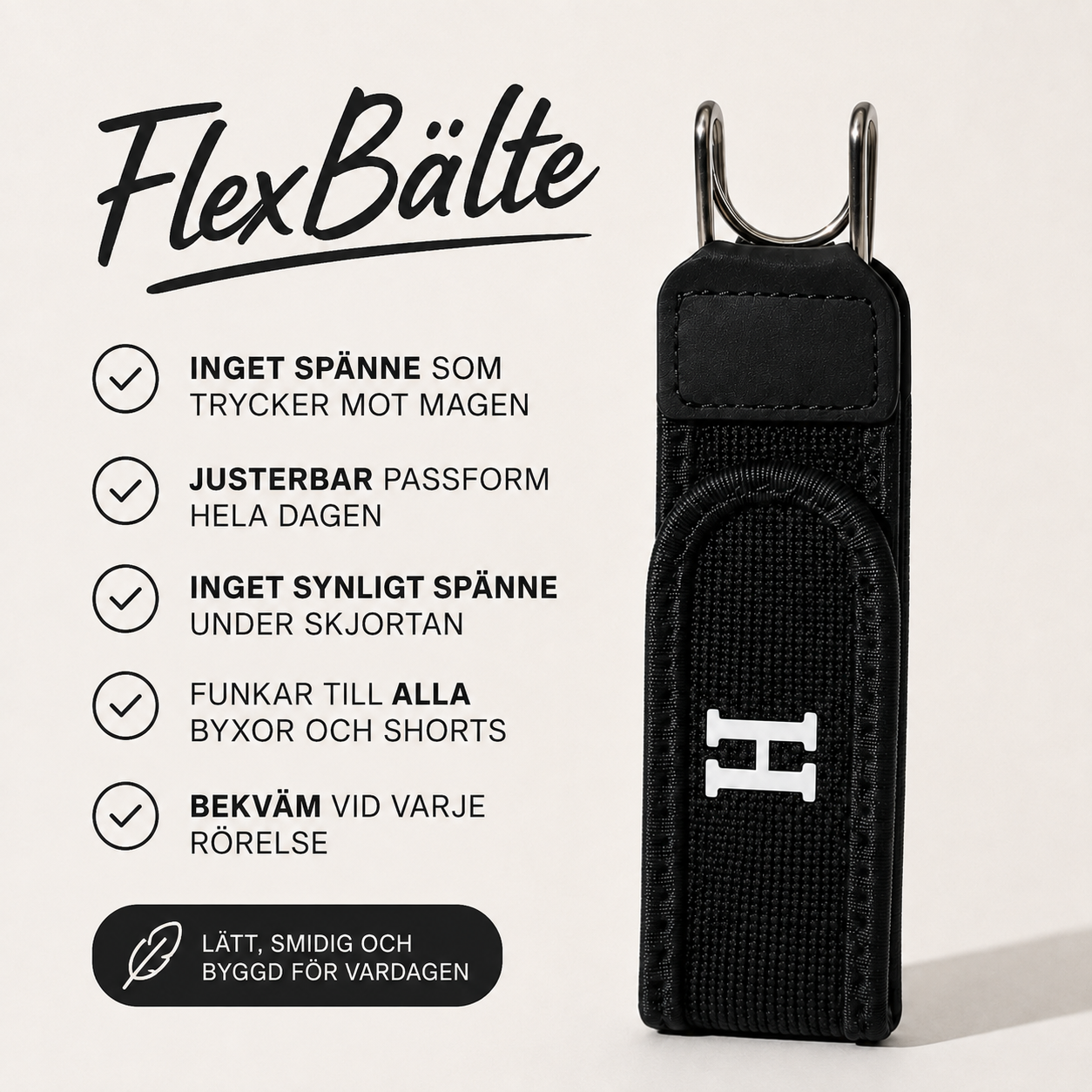 FlexBälte™ - Bälte utan spänne